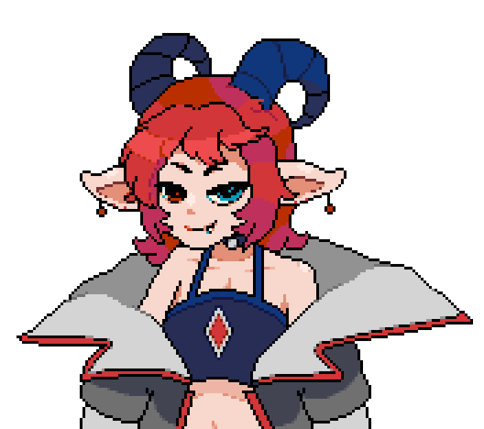 Pixel art and background by @candalpop